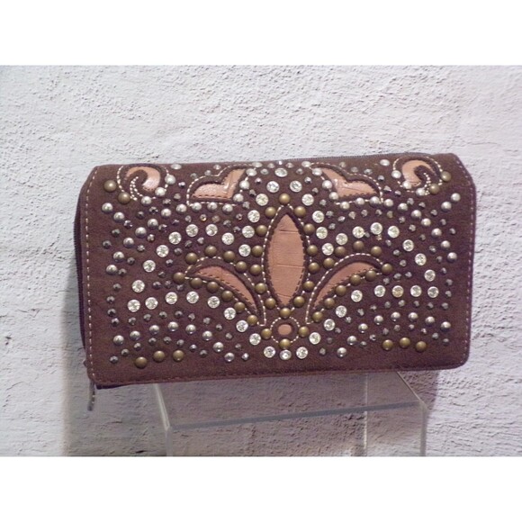 Montana West Wallet Brown Tri-Fold - Picture 1 of 5